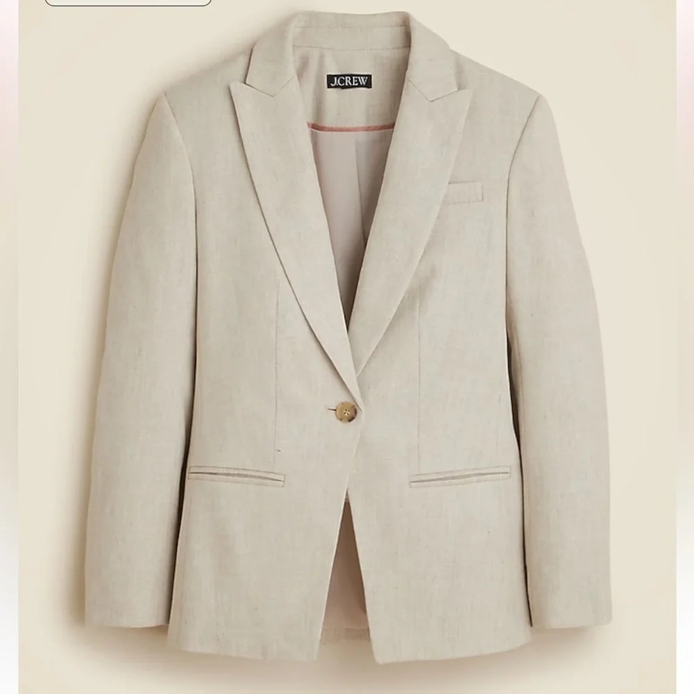 J. Crew Alexandra Linen Single-Button Blazer - Picture 5 of 13